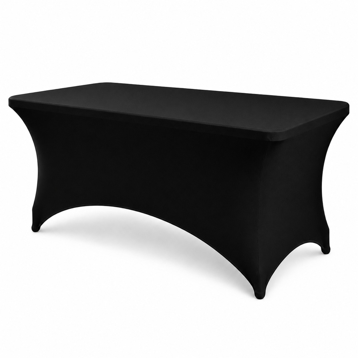 Fitted Spandex Event Tablecloth — Black