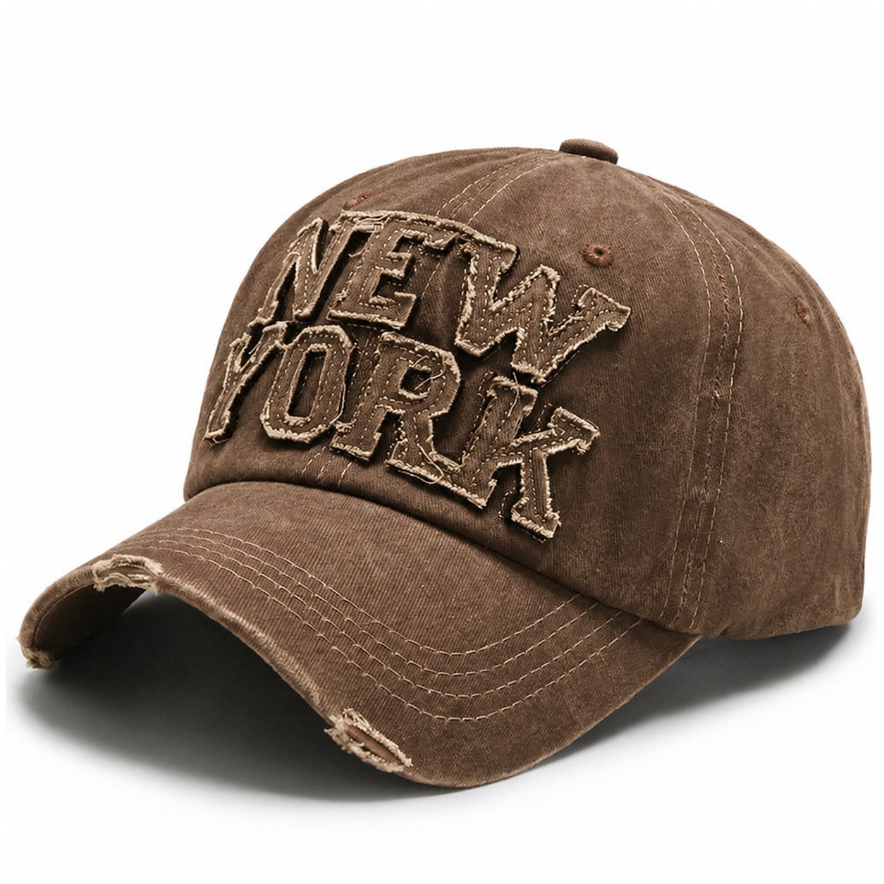 Washed Cotton Baseball Cap — Coffee Brown