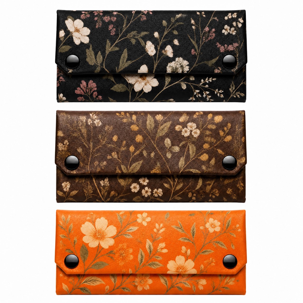 Compact PU Tobacco Pouch With Snap Flap