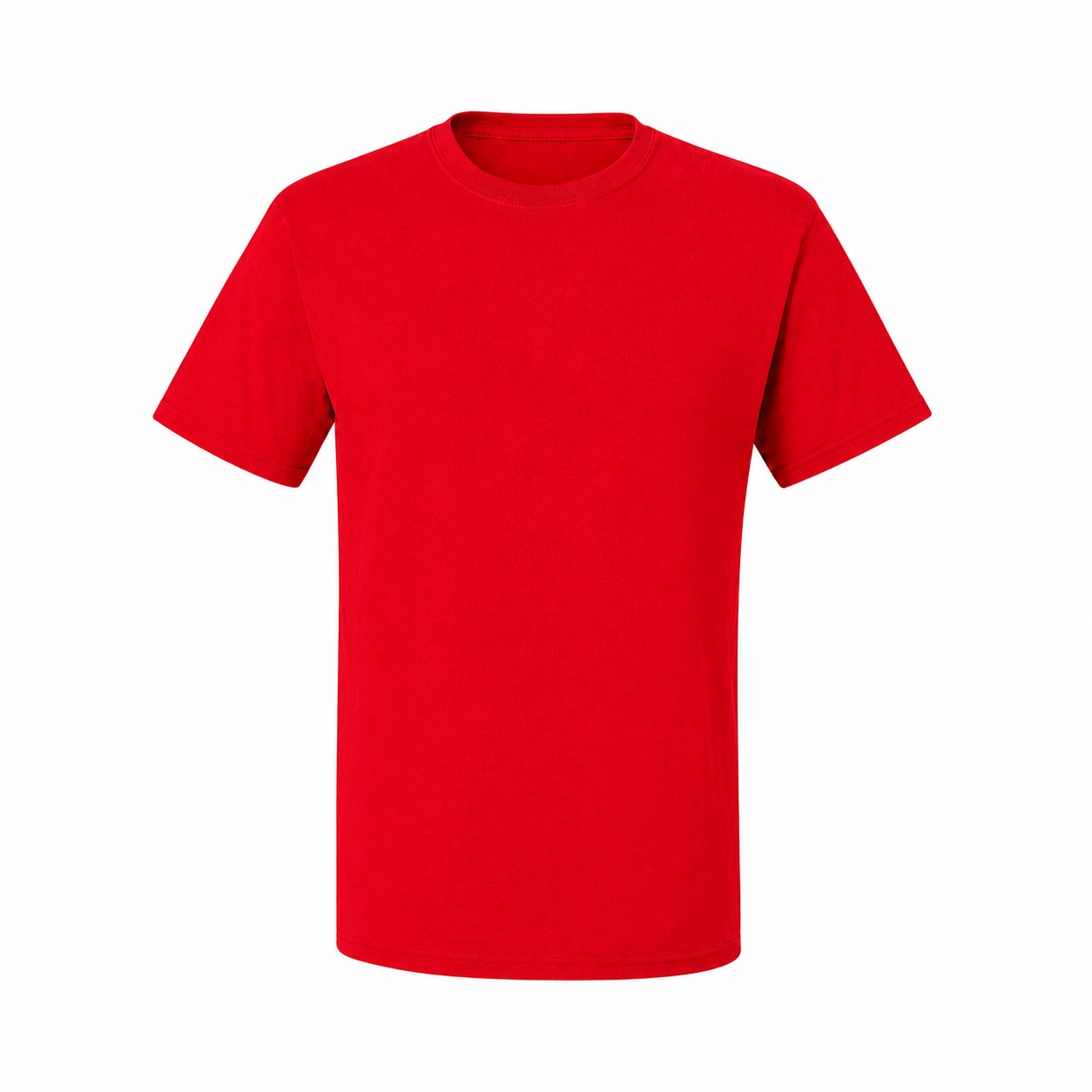 Cotton Polyester Moisture-Wicking T-Shirt — Red