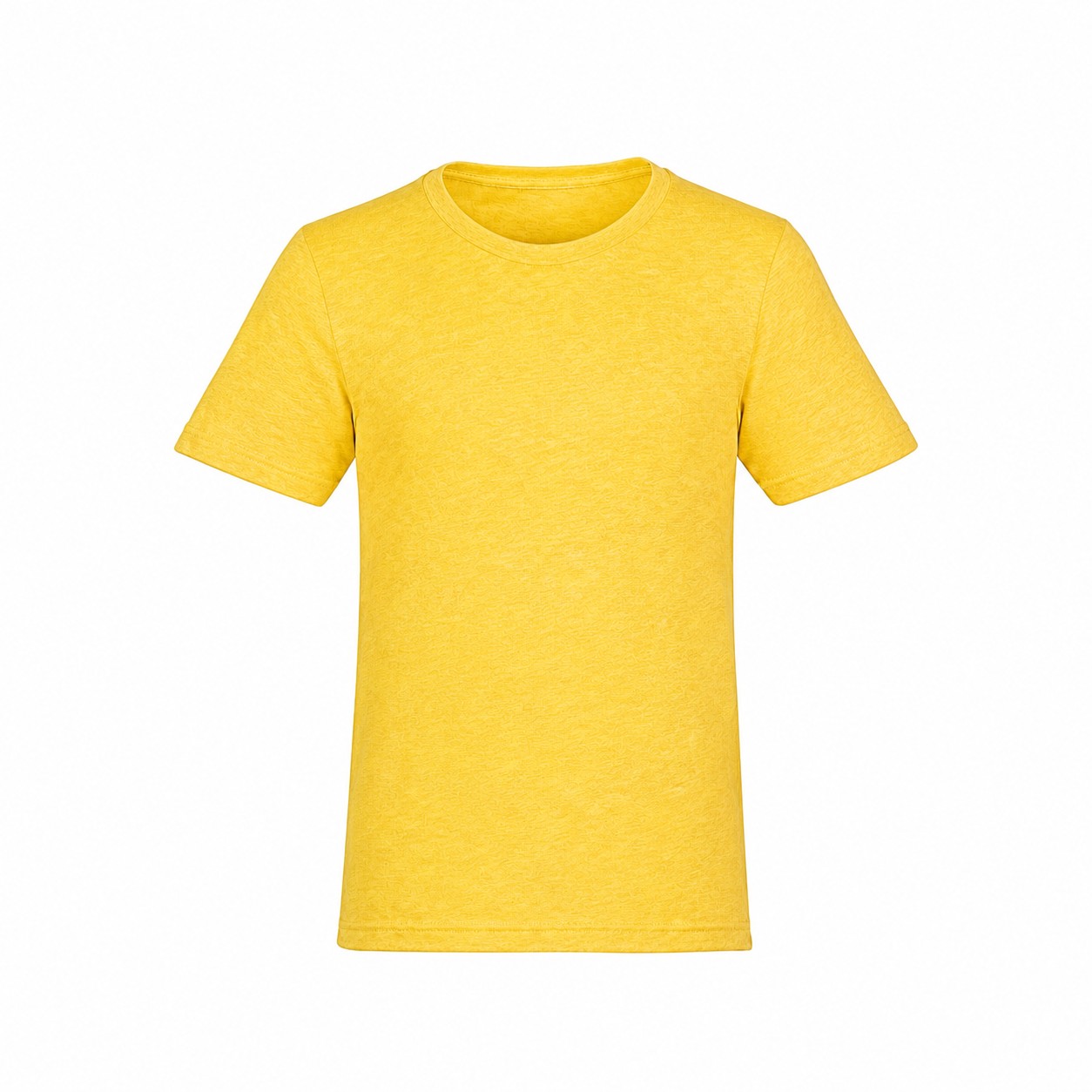 Heather Ringspun Crewneck T Shirt — Yellow