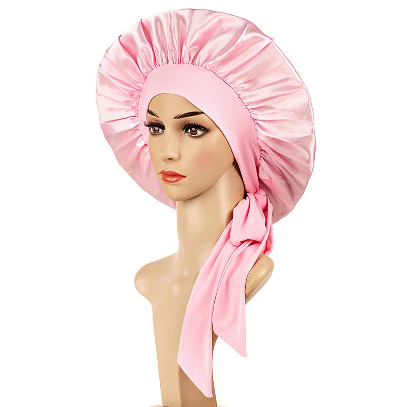 Satin Tie Strap Sleep Bonnet — view 2
