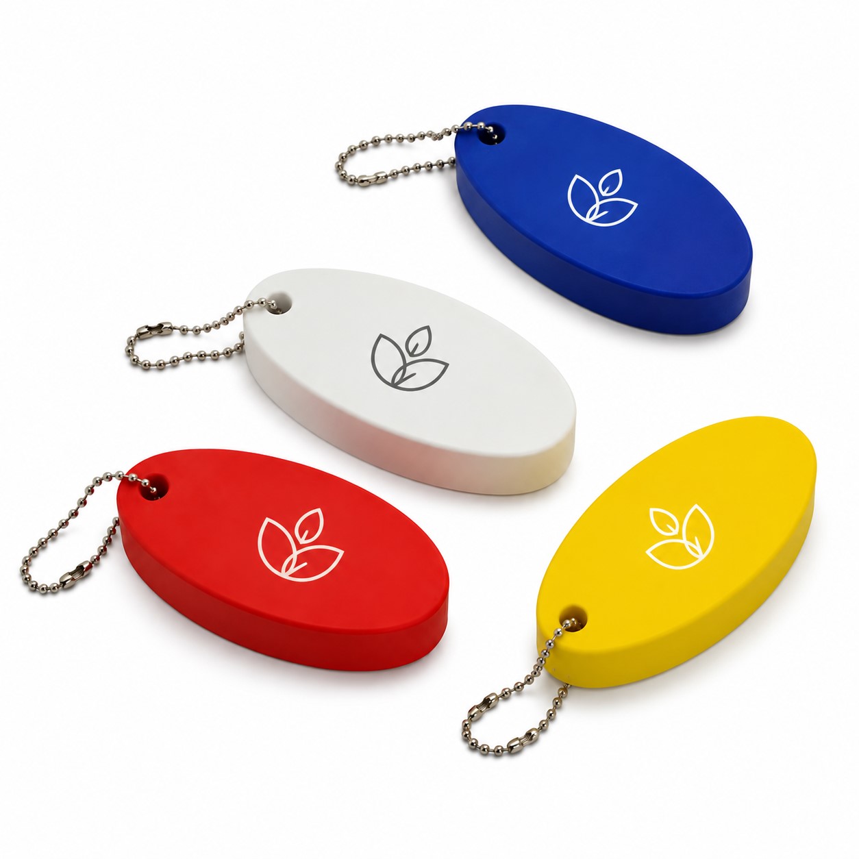 Floating Oval PU Stress Keychain