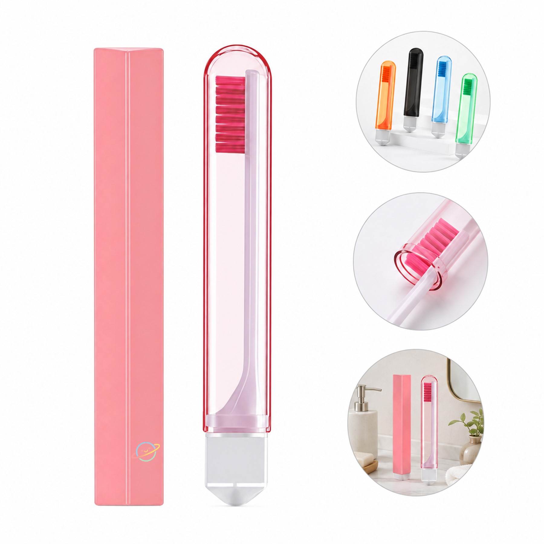 Compact ABS Folding Toothbrush With Protective Handle