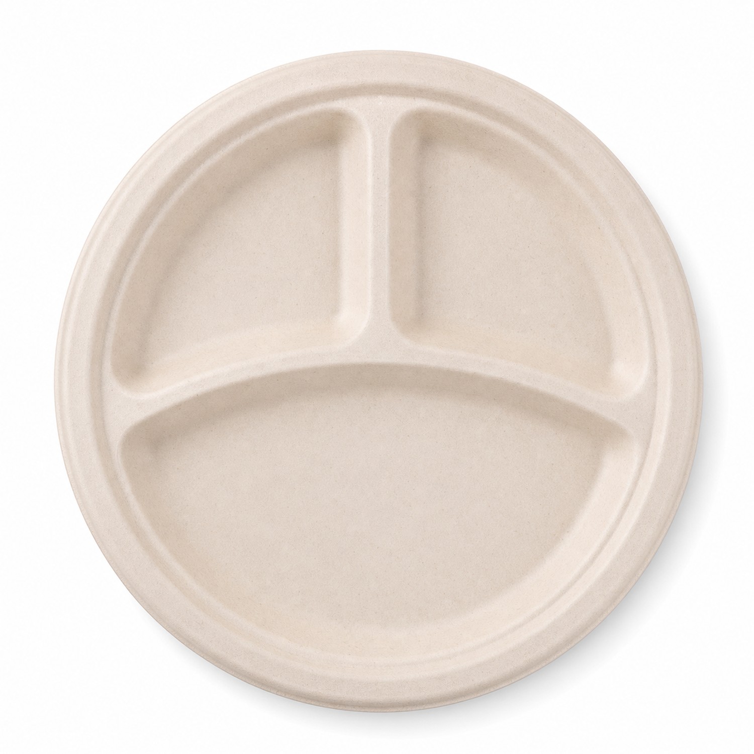Round Sugarcane Paper Plates — view 2