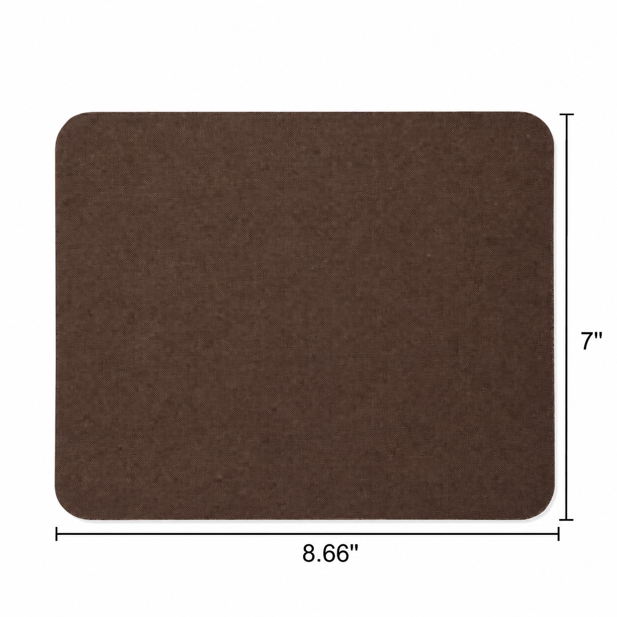 Thin Fabric Mouse Pad With Rubber Base — Brown