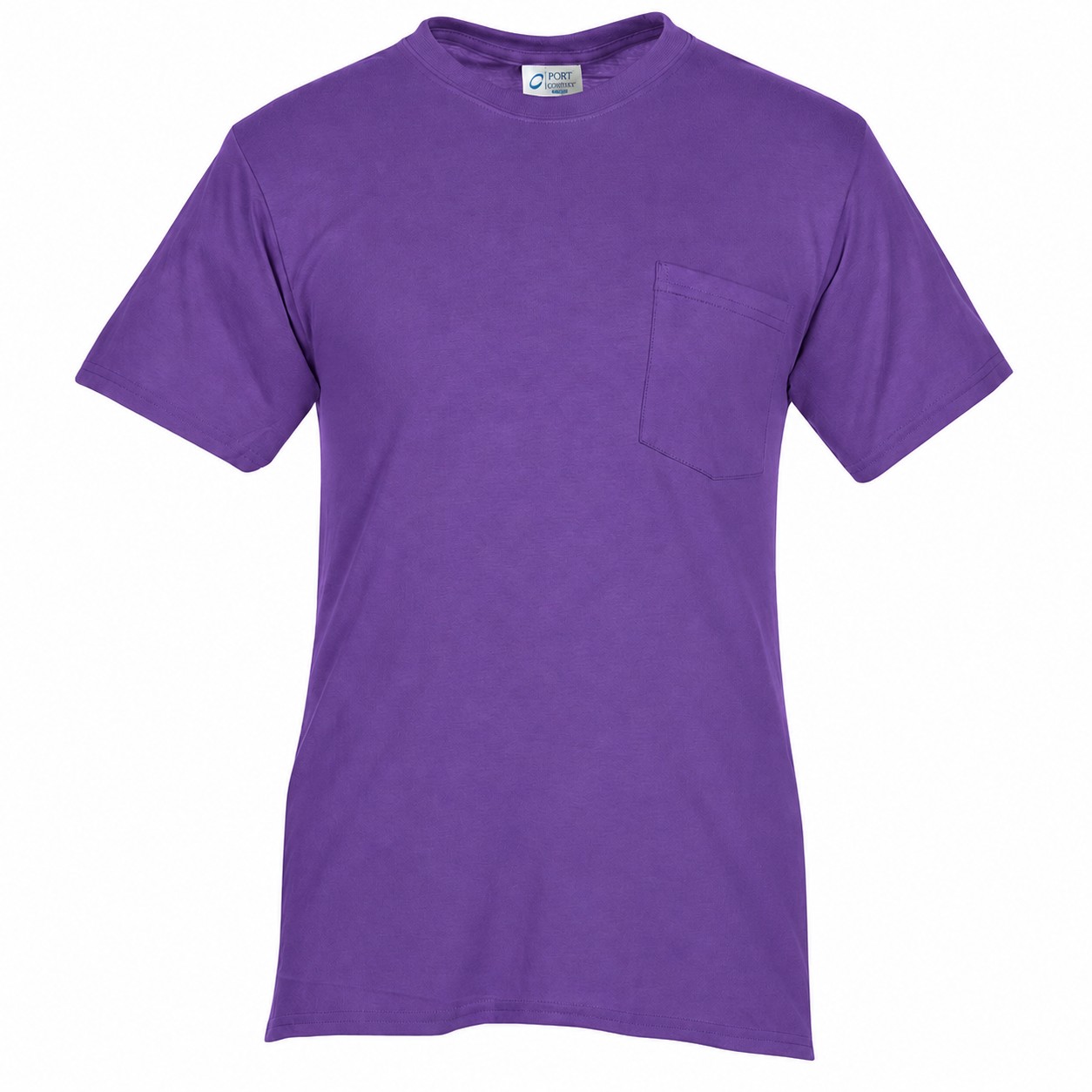 Pocket Cotton Polyester Tee — Purple