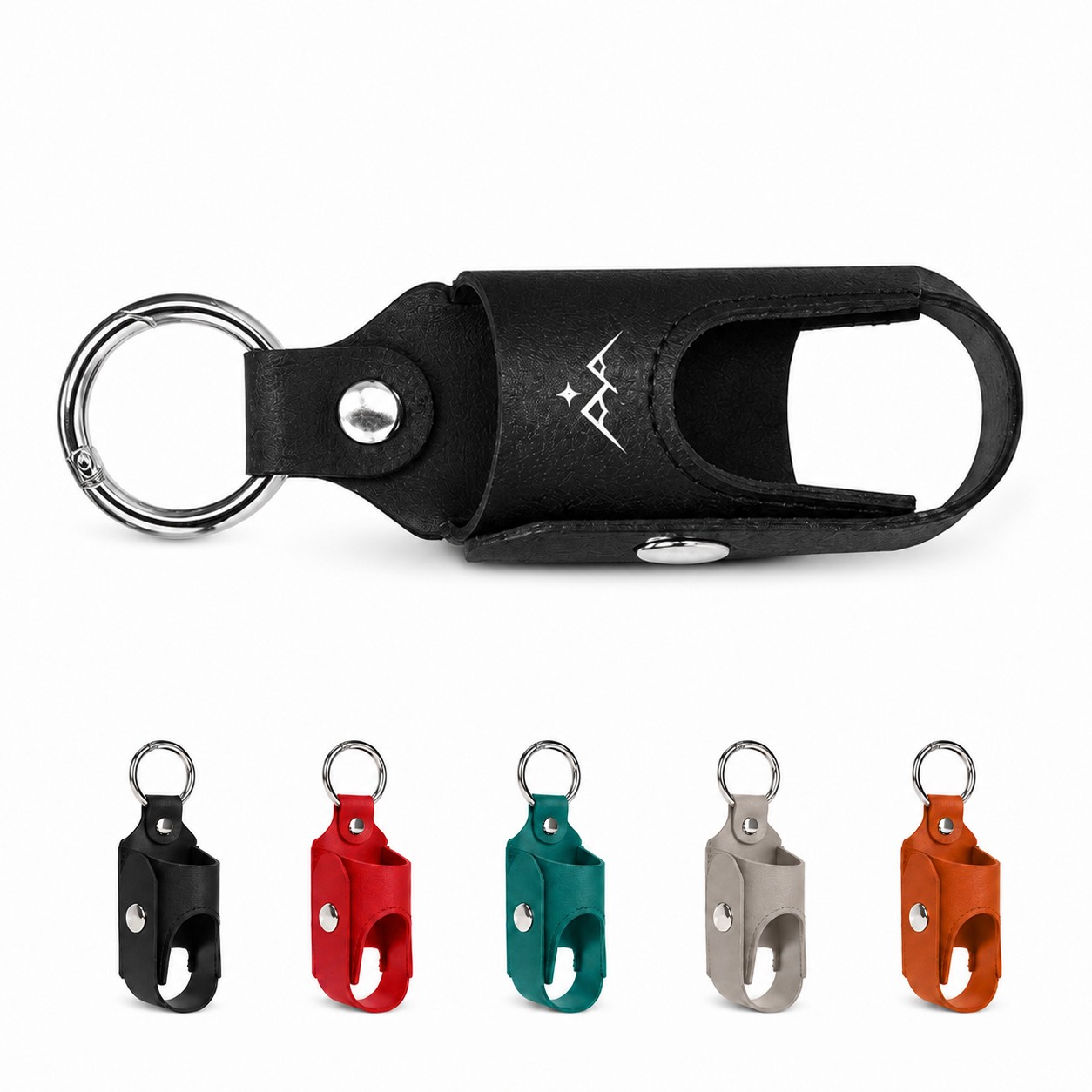 PU Bottle Holder Keychain With Snap Tab