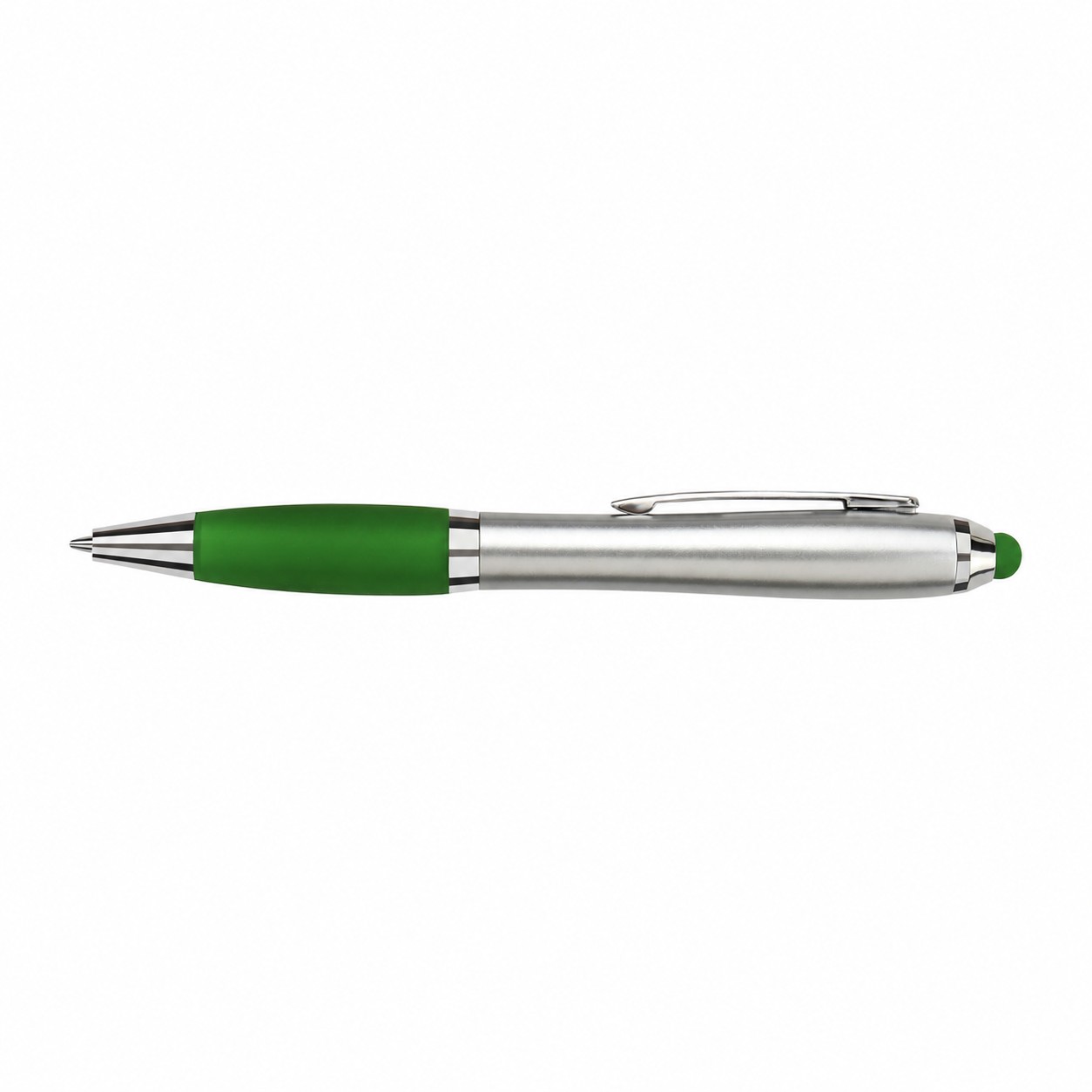 Soft Grip Stylus Twist Pen — Green