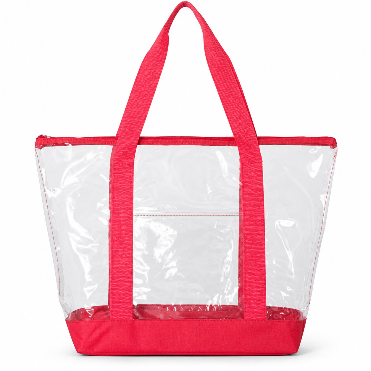 Clear PVC Zippered Carryall Tote — view 2