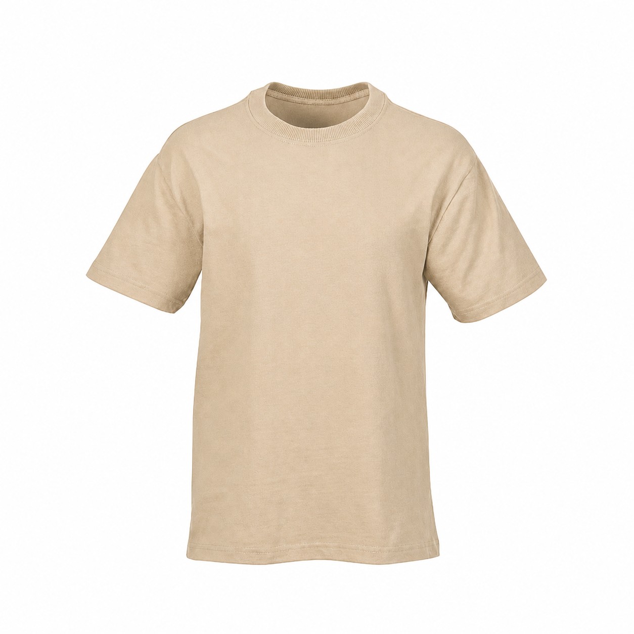 Heavyweight Cotton Polyester Crewneck Shirt — Beige