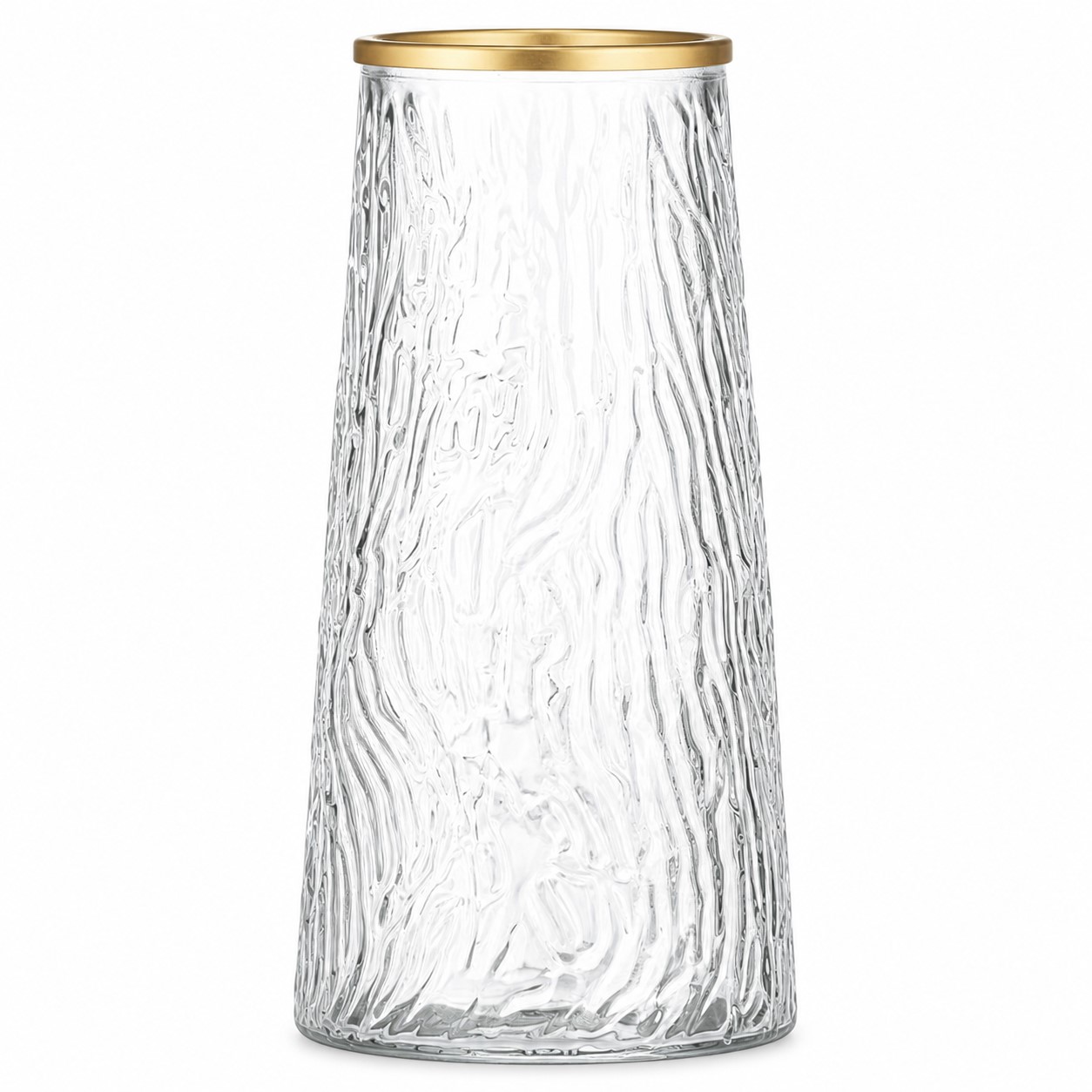 Tall Textured Ceramic Decorative Vase — view 2