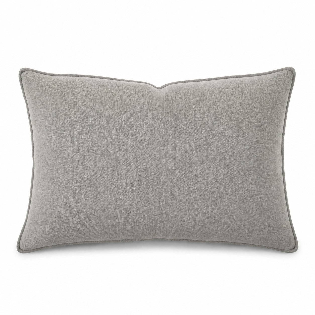 Zippered Plush Lumbar Pillow With Insert — Nickel Silver