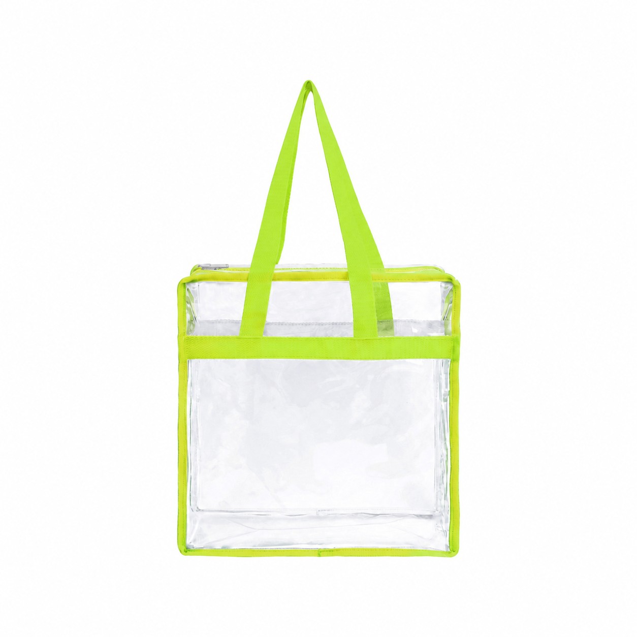 PVC And Polyester Tote Bag — Lime Green