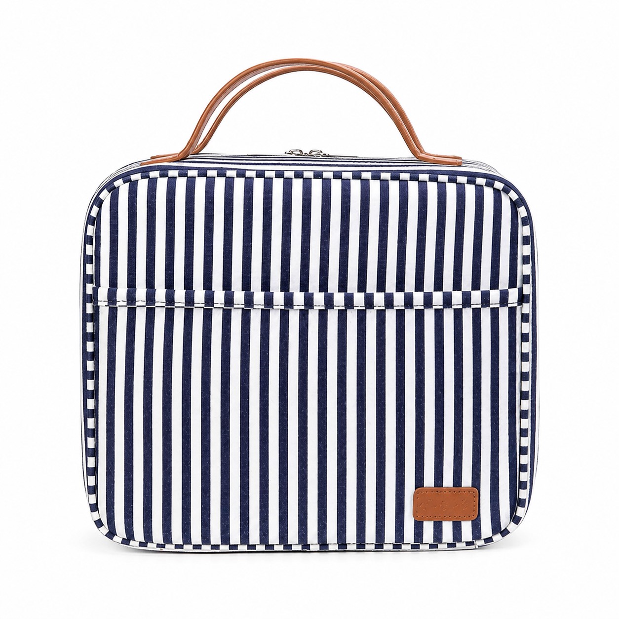 Striped Polyester Toiletry Travel Case — view 2