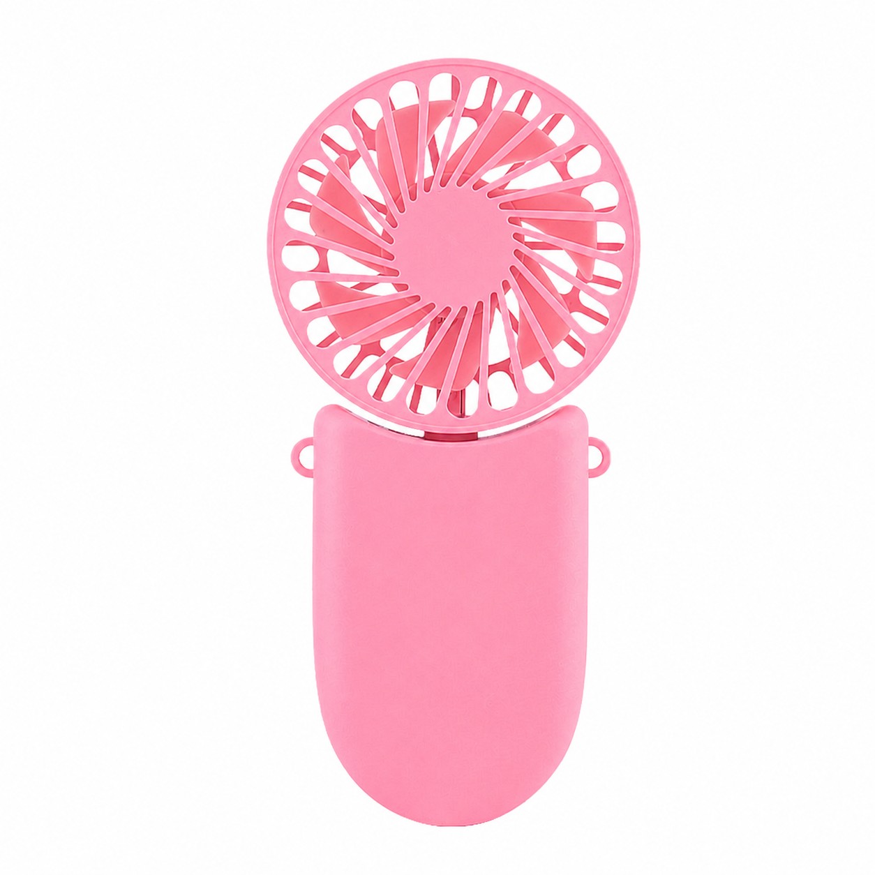 Foldable Plastic Neck Fan — Pink
