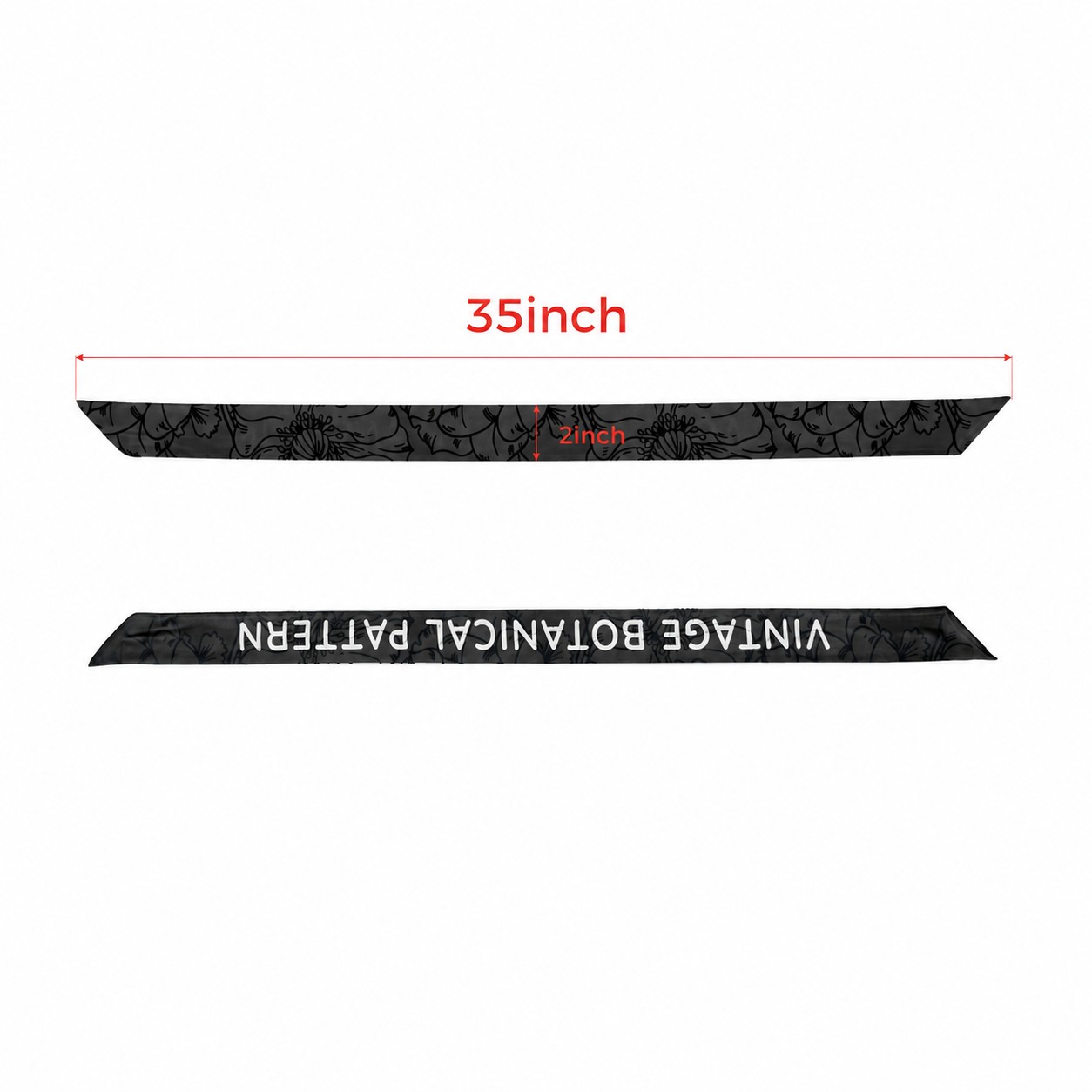 50D Polyester Smooth Surface Scarf — Black