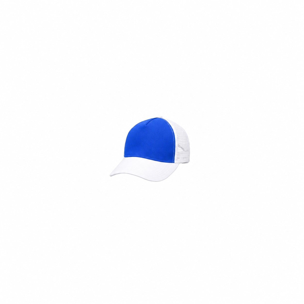 Structured Five Panel Trucker Cap — Royal Blue/White