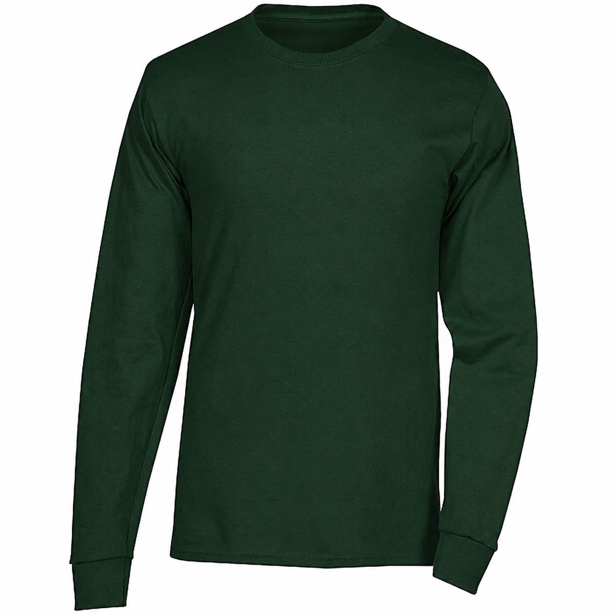 Cotton Long Sleeve Crewneck T-Shirt — view 2
