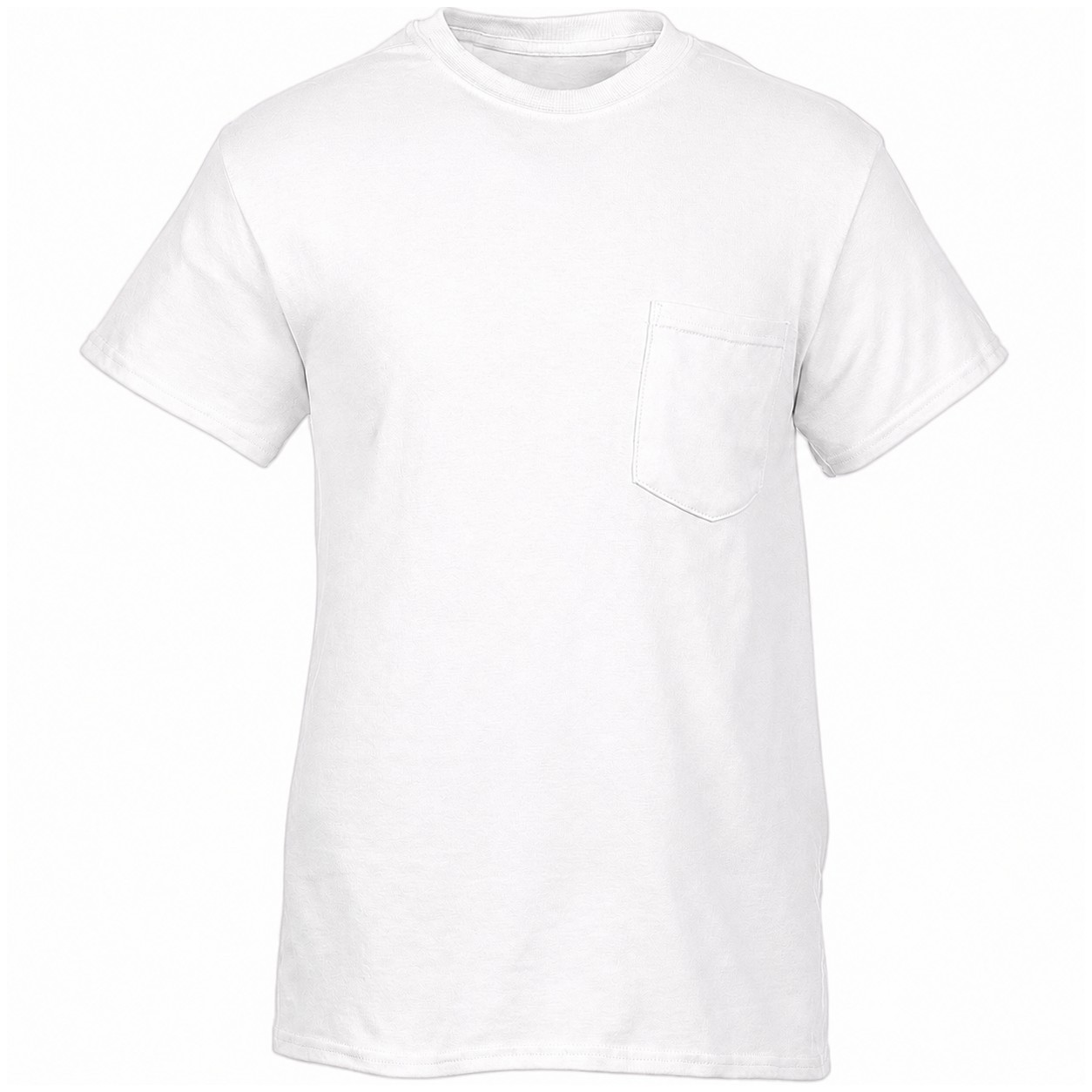 Heavy Cotton Pocket Uniform Tee — White