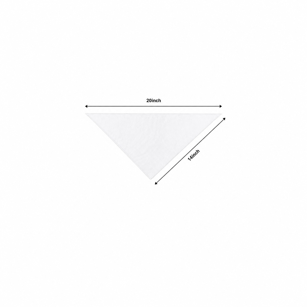 Cotton Triangle Pet Bandana — Clear White
