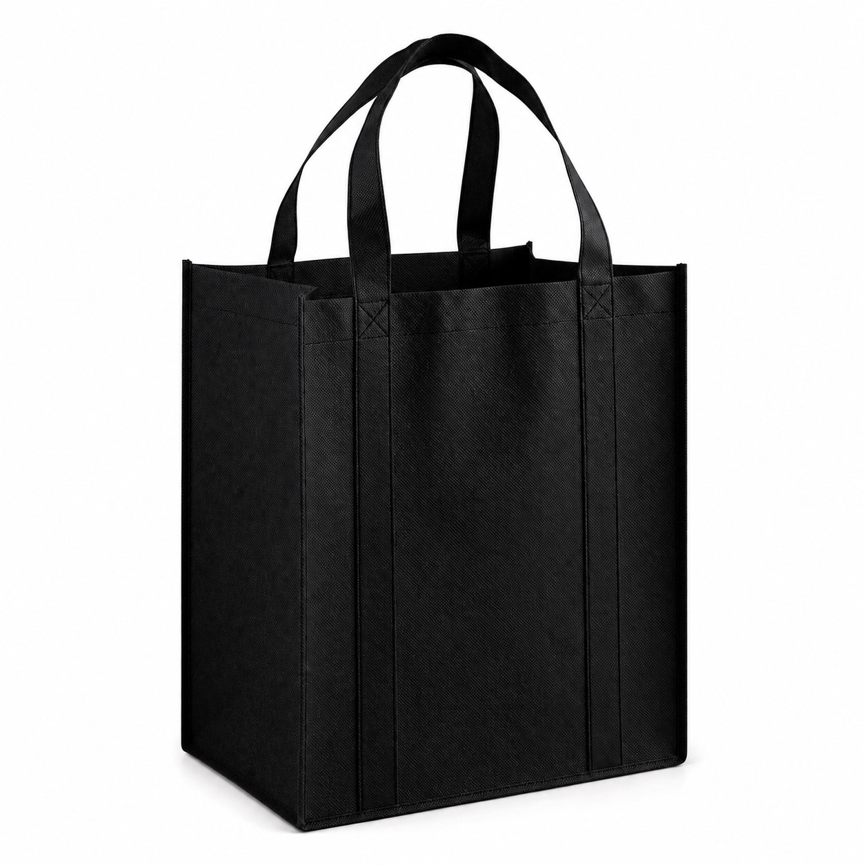 Reinforced Polypropylene Shopping Tote — Black