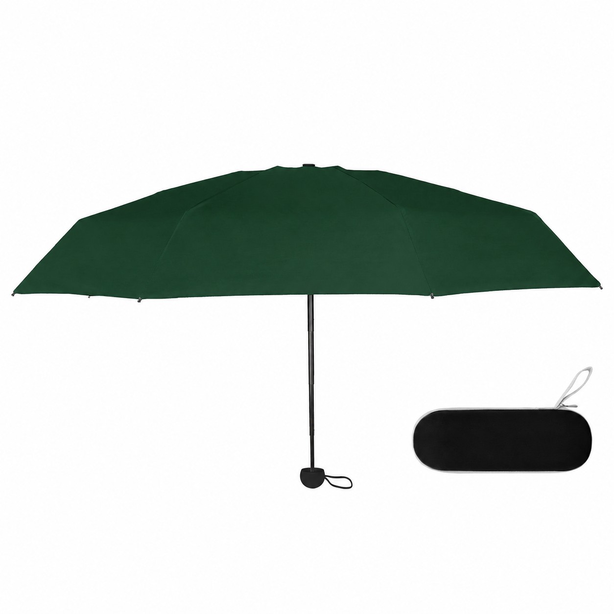 Compact Sun Rain Umbrella Set — Dark Green