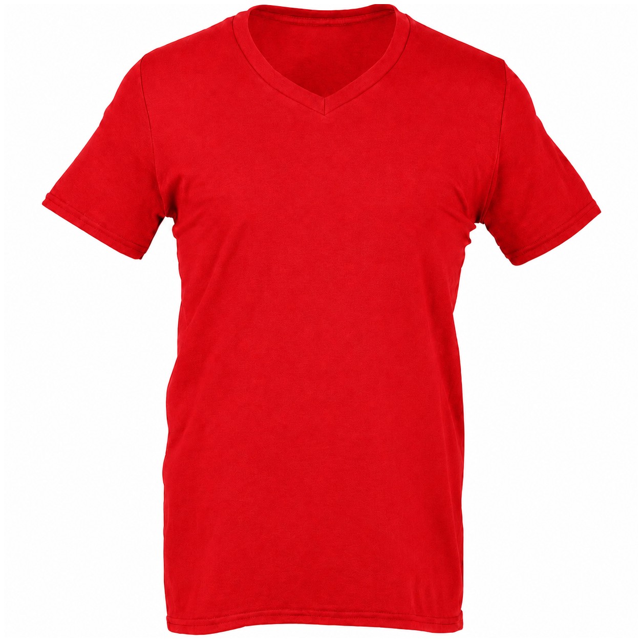 Soft Cotton V Neck T Shirt — Red