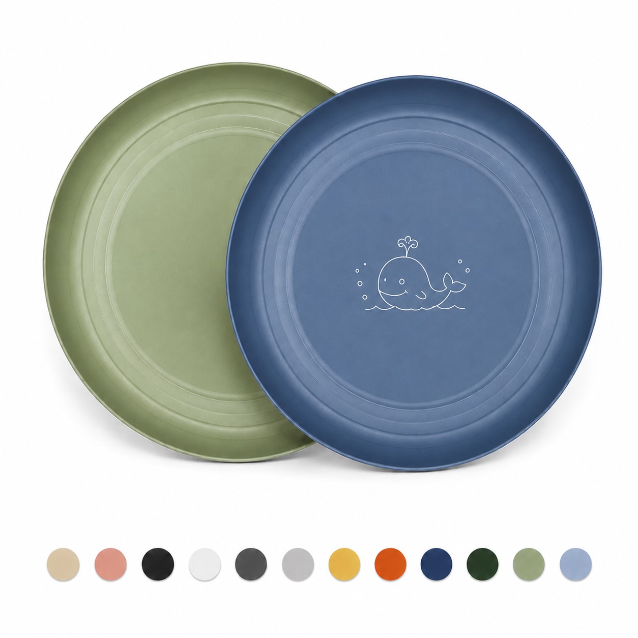 8-Inch Raised Rim Wheat Straw Dinner Plate