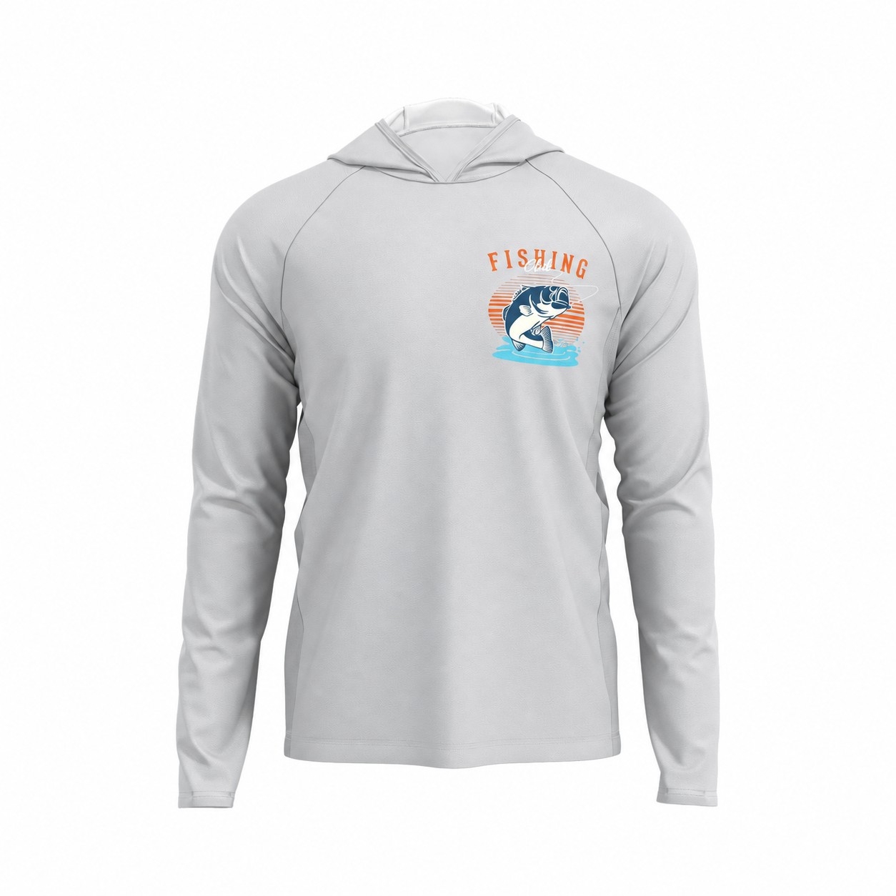 Polyester Mesh Fabric Hoodie — Silver