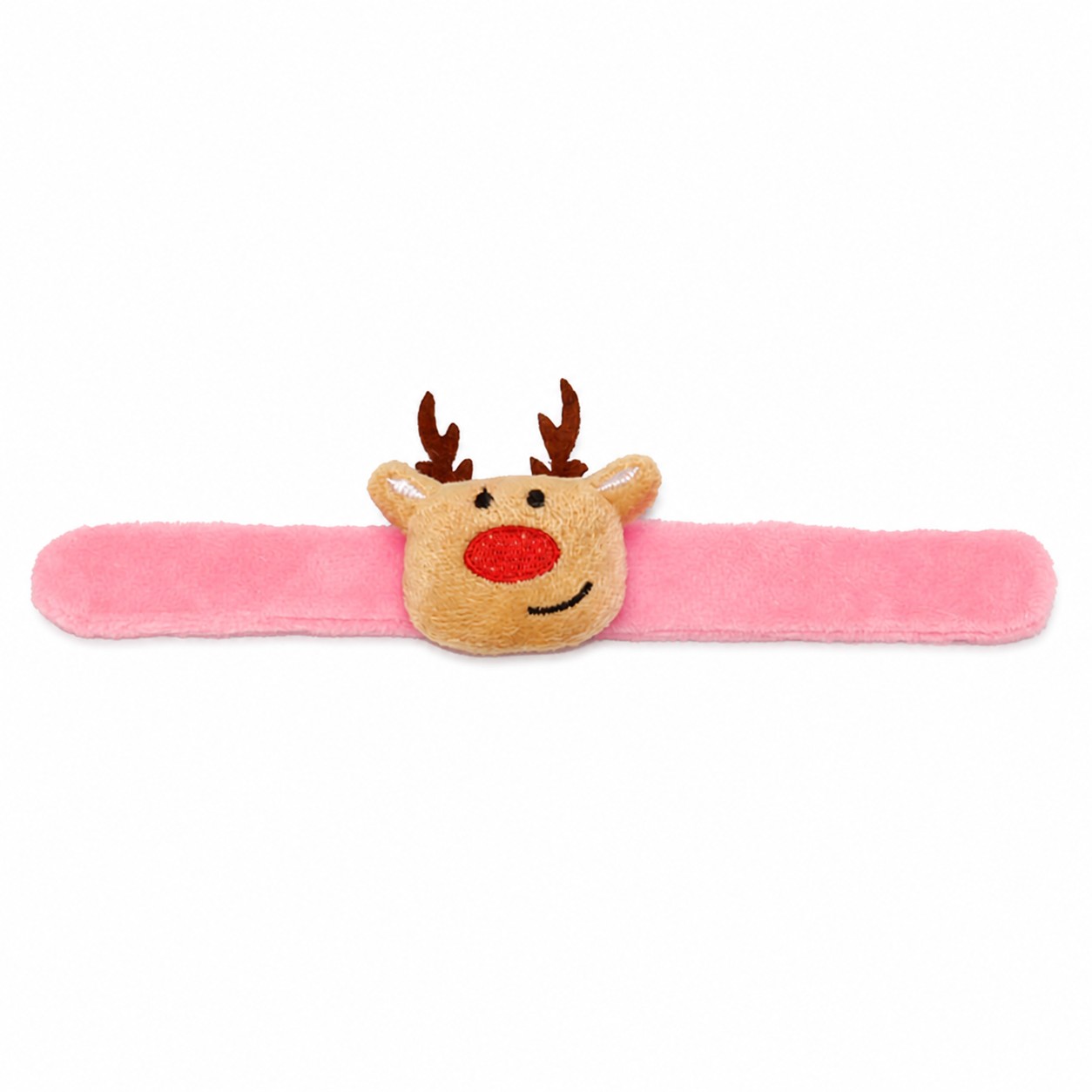Flannel Holiday Slap Wristband — Pink