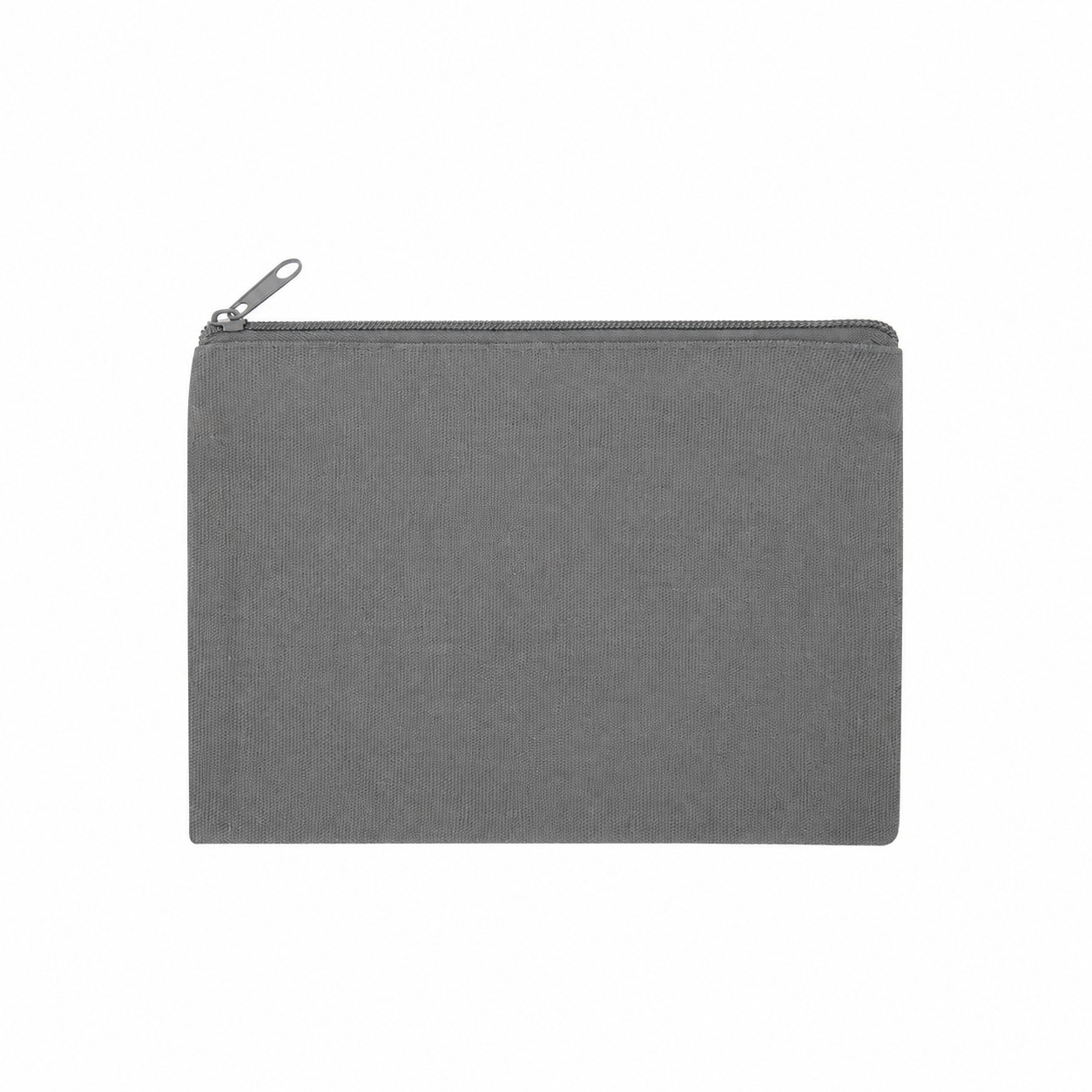 Cotton Solid Travel Pouch — Gray