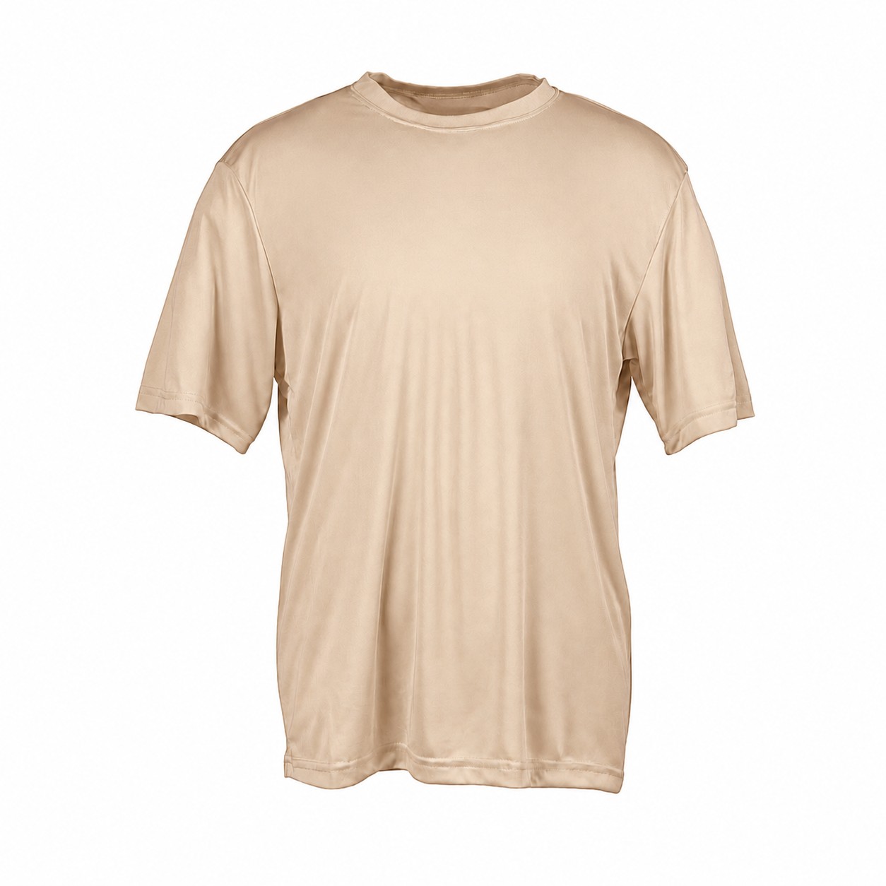 Men's Polyester Athletic T-Shirt — Beige