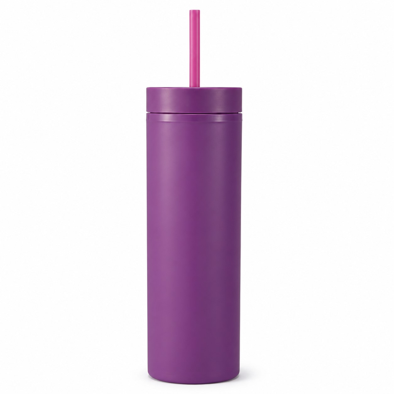 Covered Insulated Stainless Steel Cup With Straw — view 2