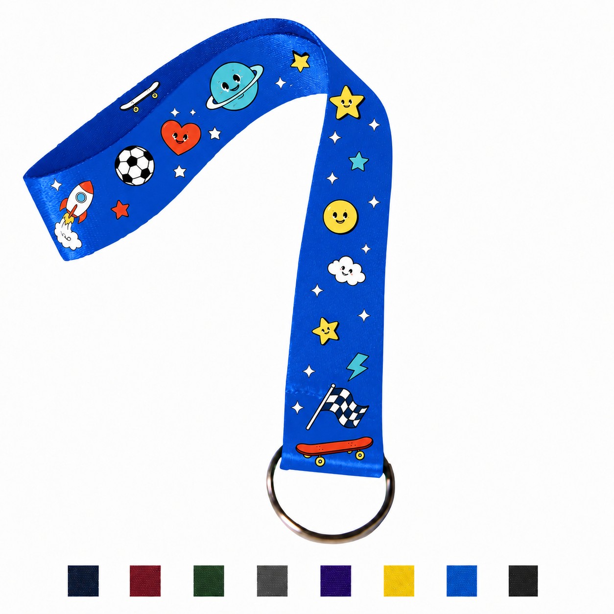 Split Ring Polyester Wrist Lanyard