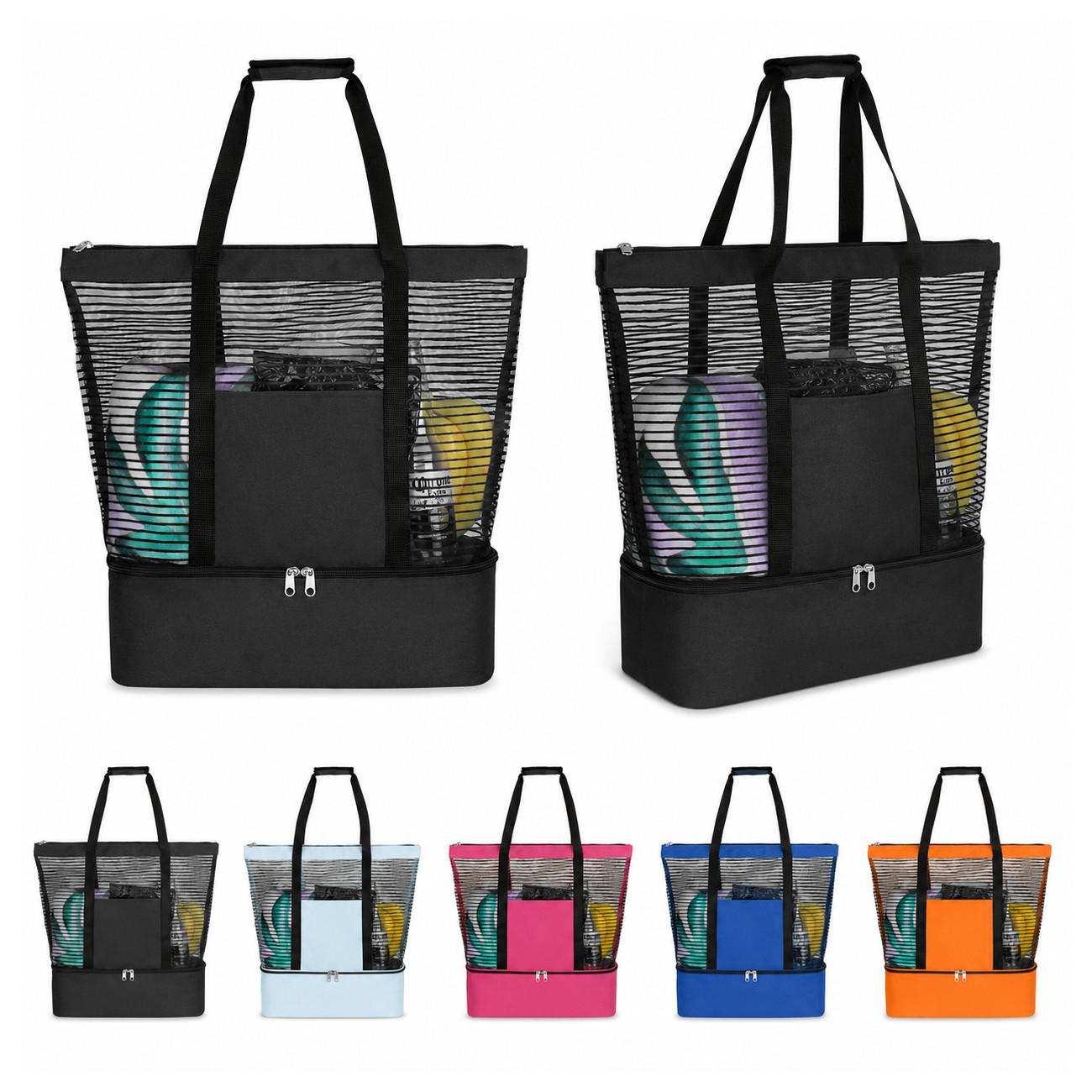 600D Mesh Beach Cooler Tote