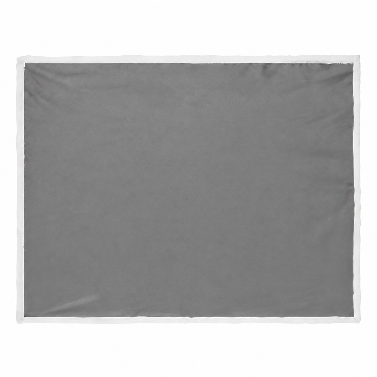 Flannel Sherpa Throw Blanket — Pewter Gray