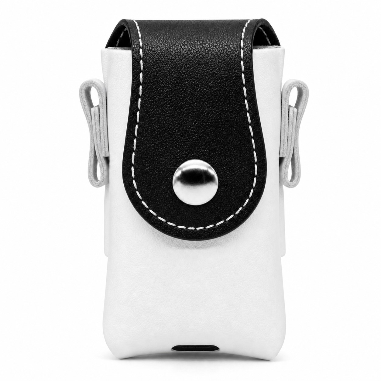 Compact Nylon Golf Ball Bag With Clip — Black