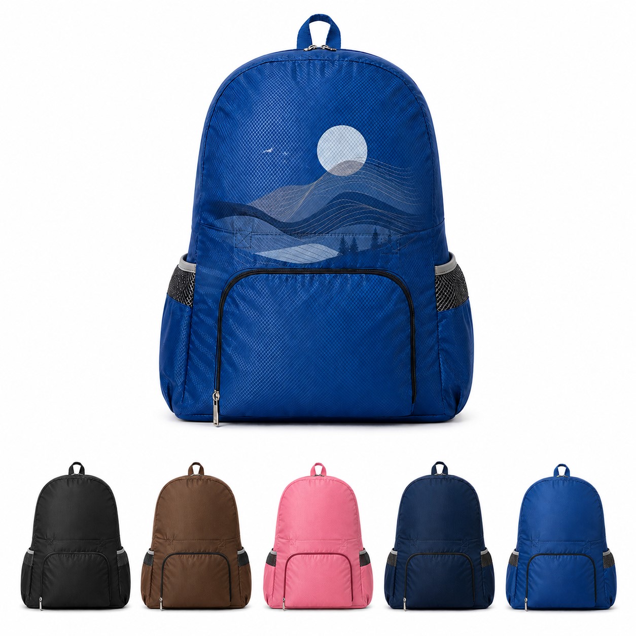 Convertible Foldable Polyester Travel Backpack