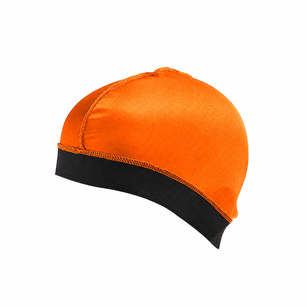 Elastic Polyester Skull Beanie Cap — Orange