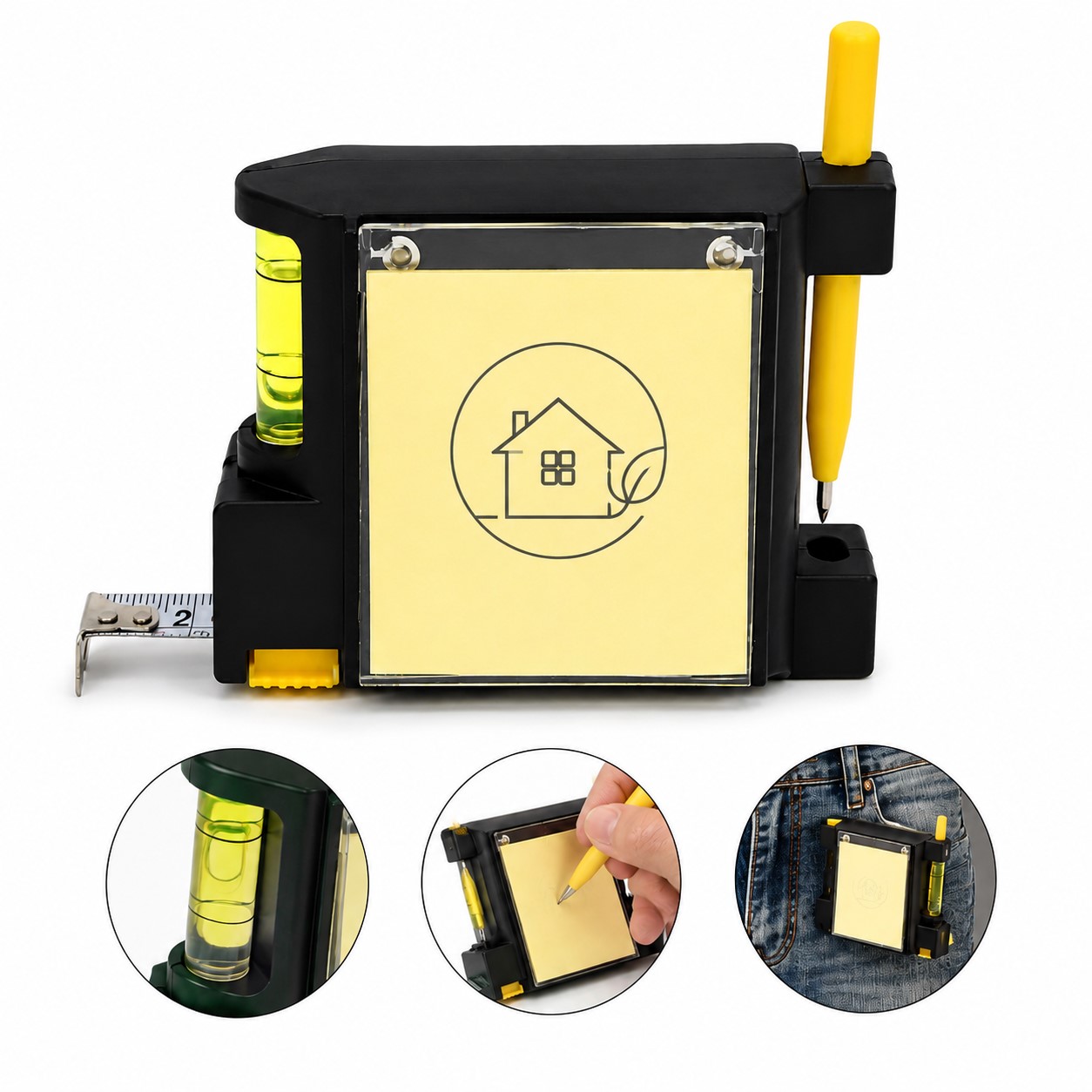 Tape Measure Notepad Level Tool
