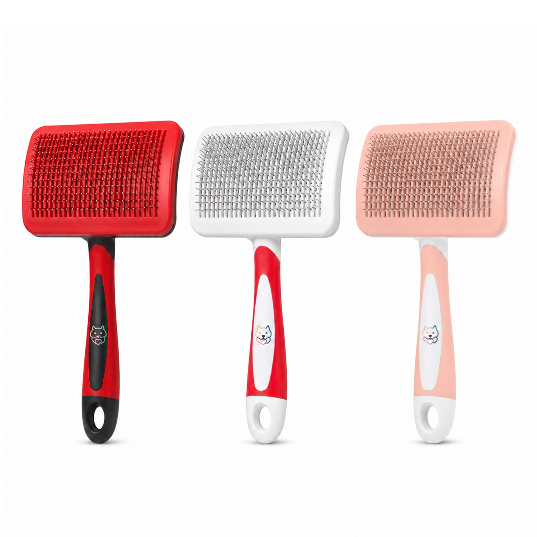 Wide TPR Pet Deshedding Brush With Fur Release