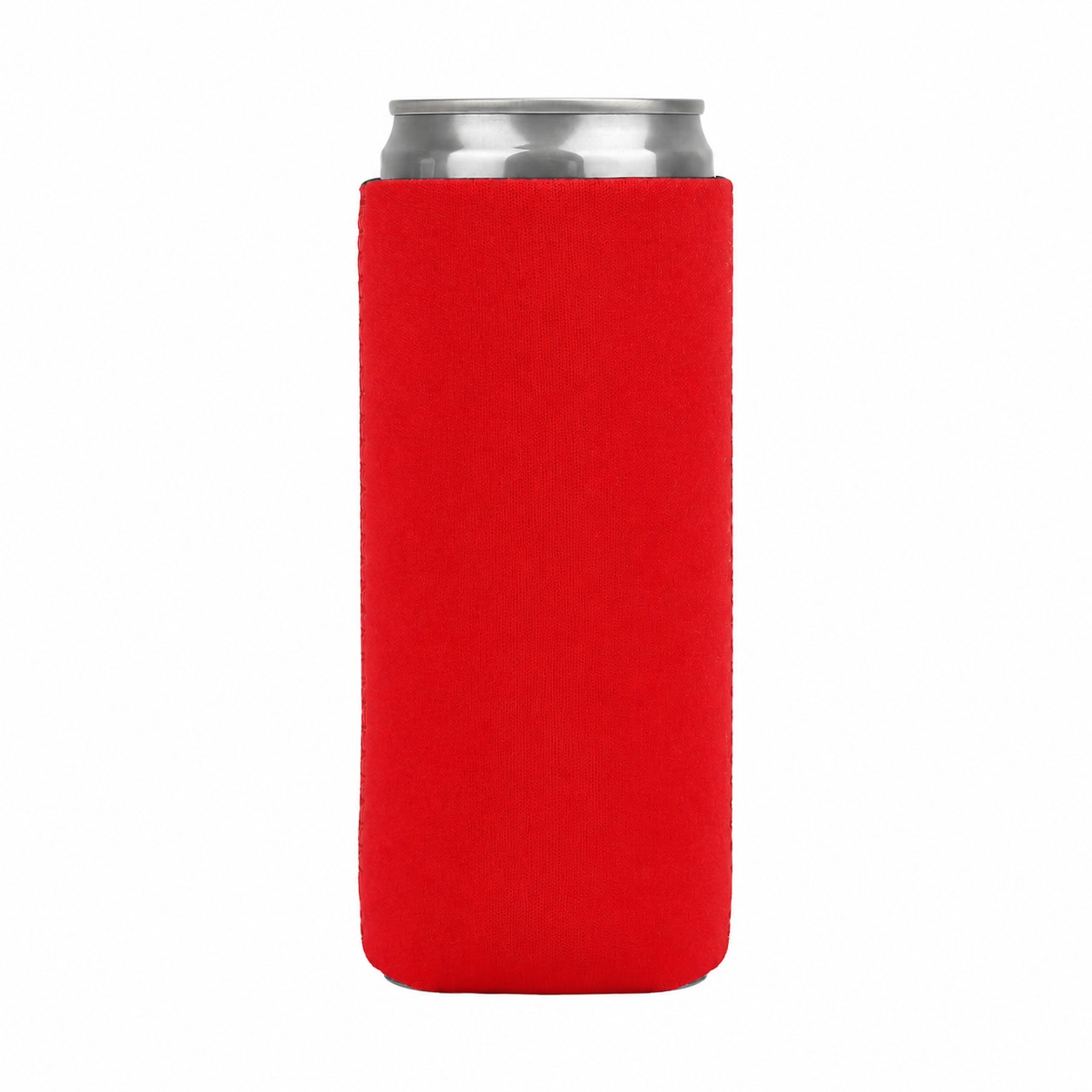 Slim Neoprene Can Cooler — Red