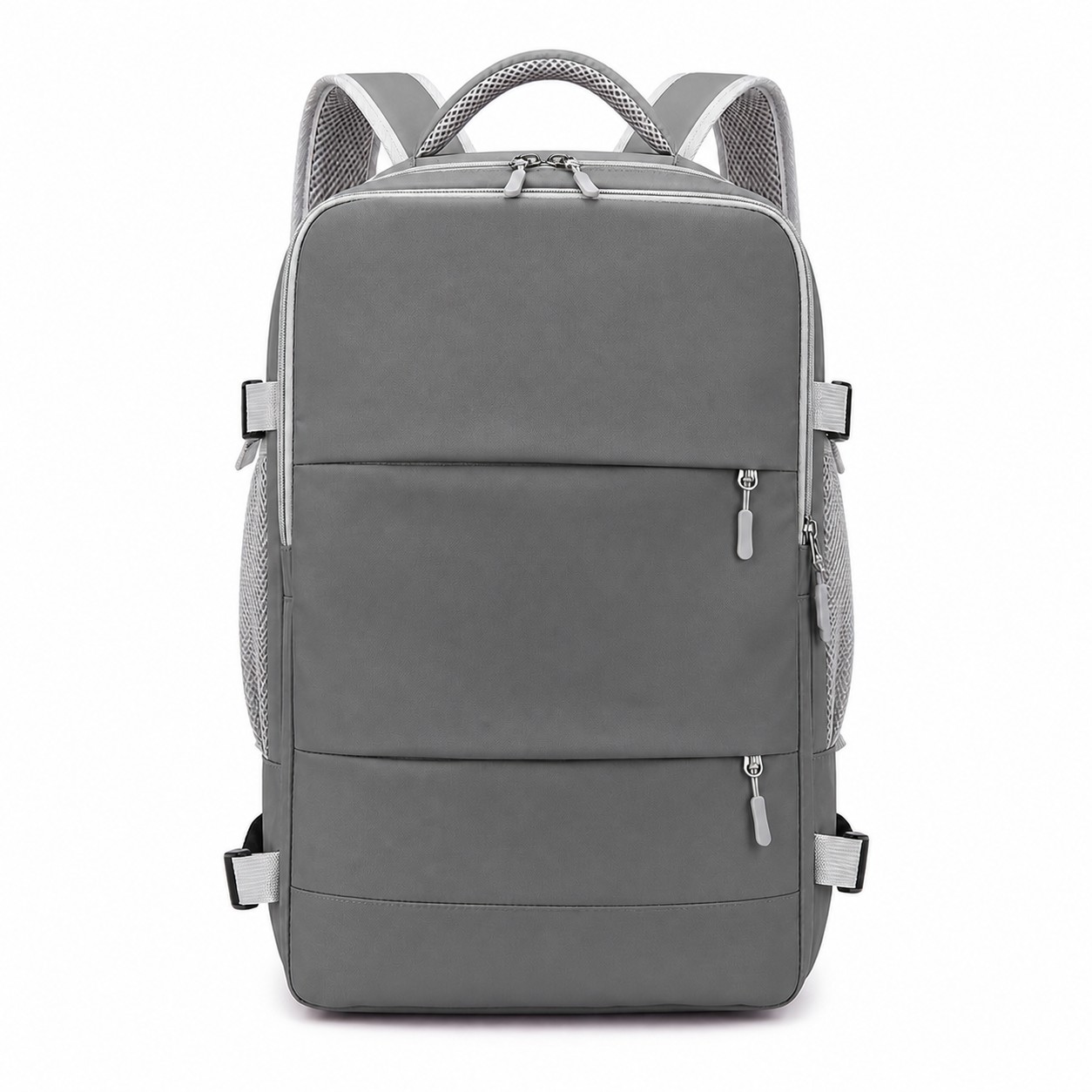 Polyester Carry On Travel Backpack — Gray