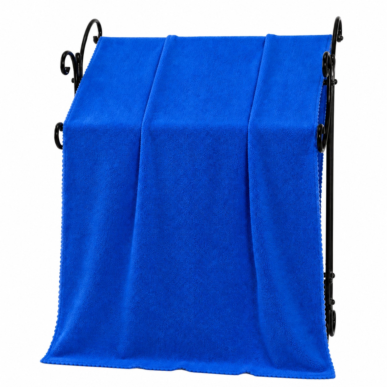 Oversized Coral Fleece Bath Towel — Blue
