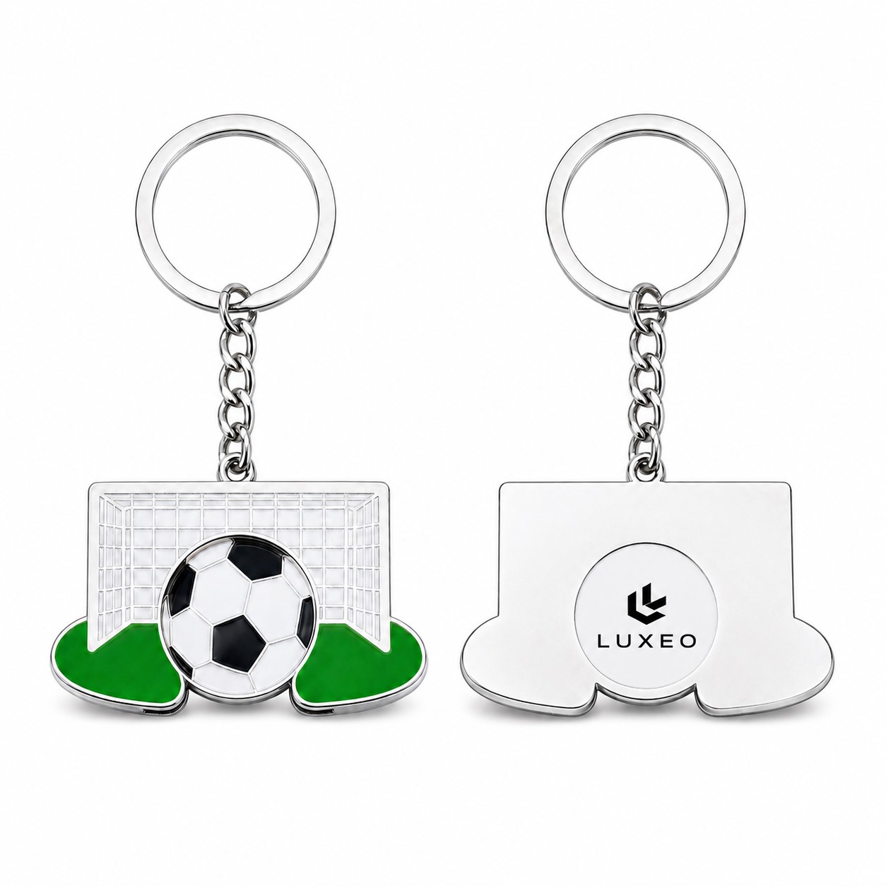 Zinc Alloy Soccer Goal Keychain