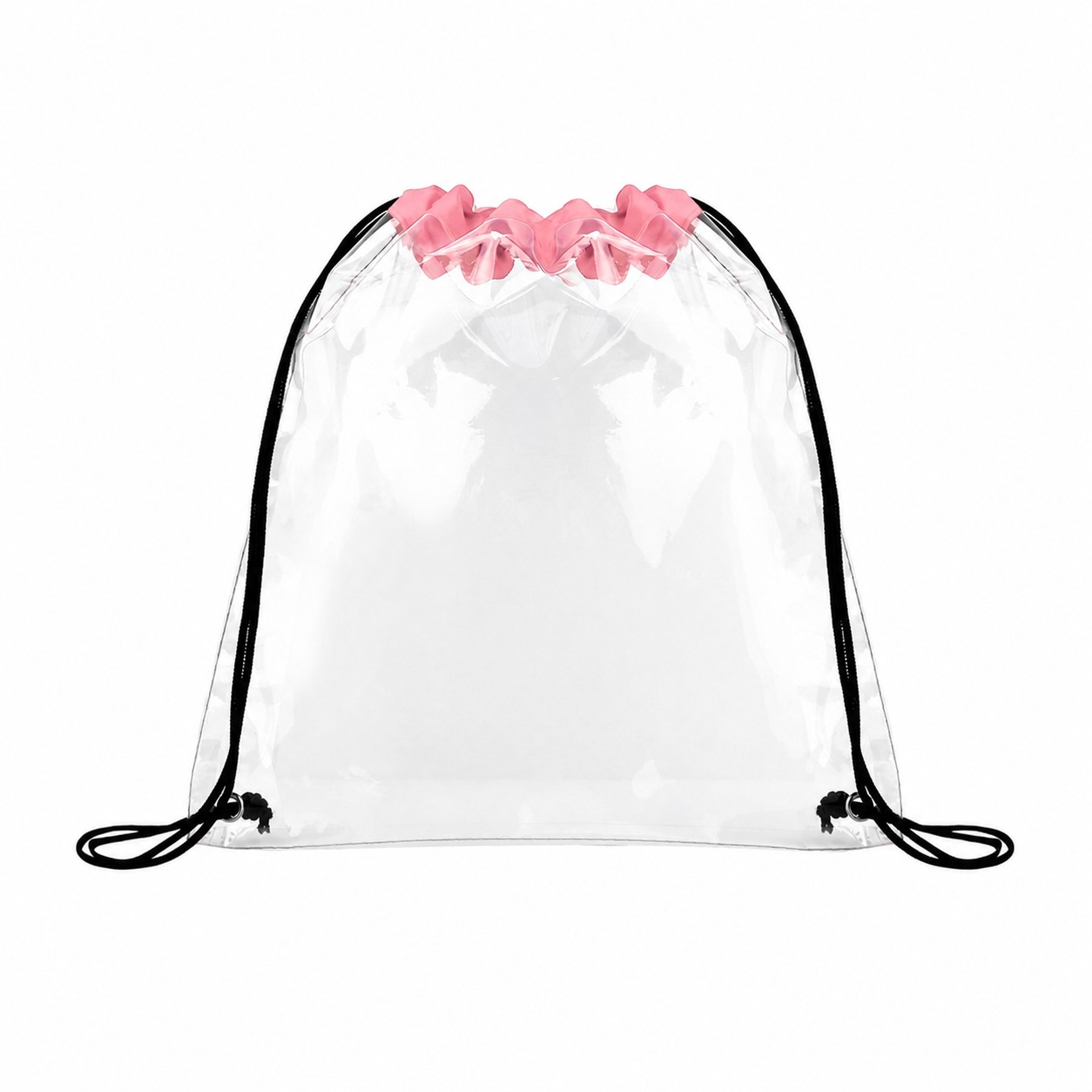Metal Grommets Drawstring Bag — Pink