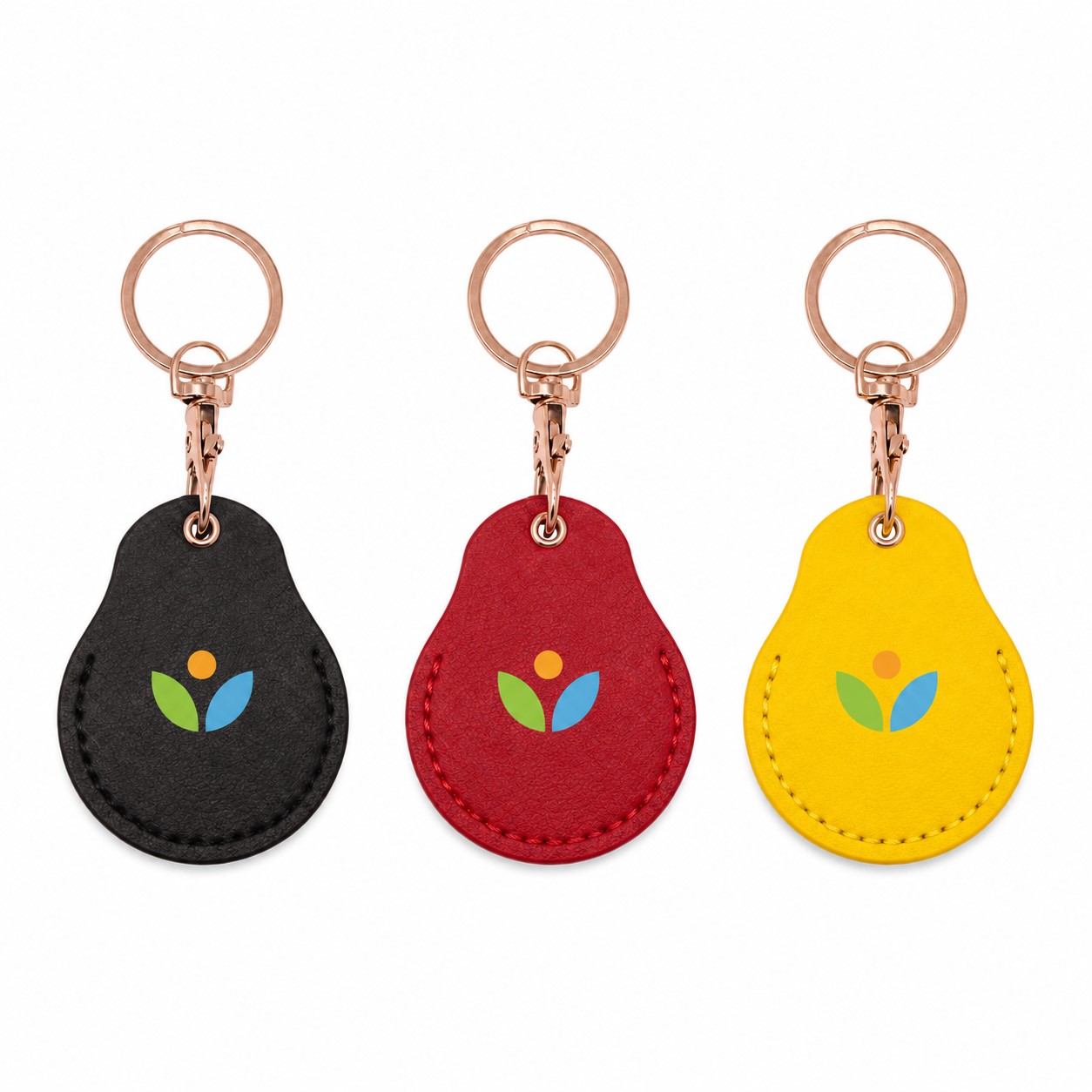 Teardrop PVC Leather Key Card Sleeve — view 1