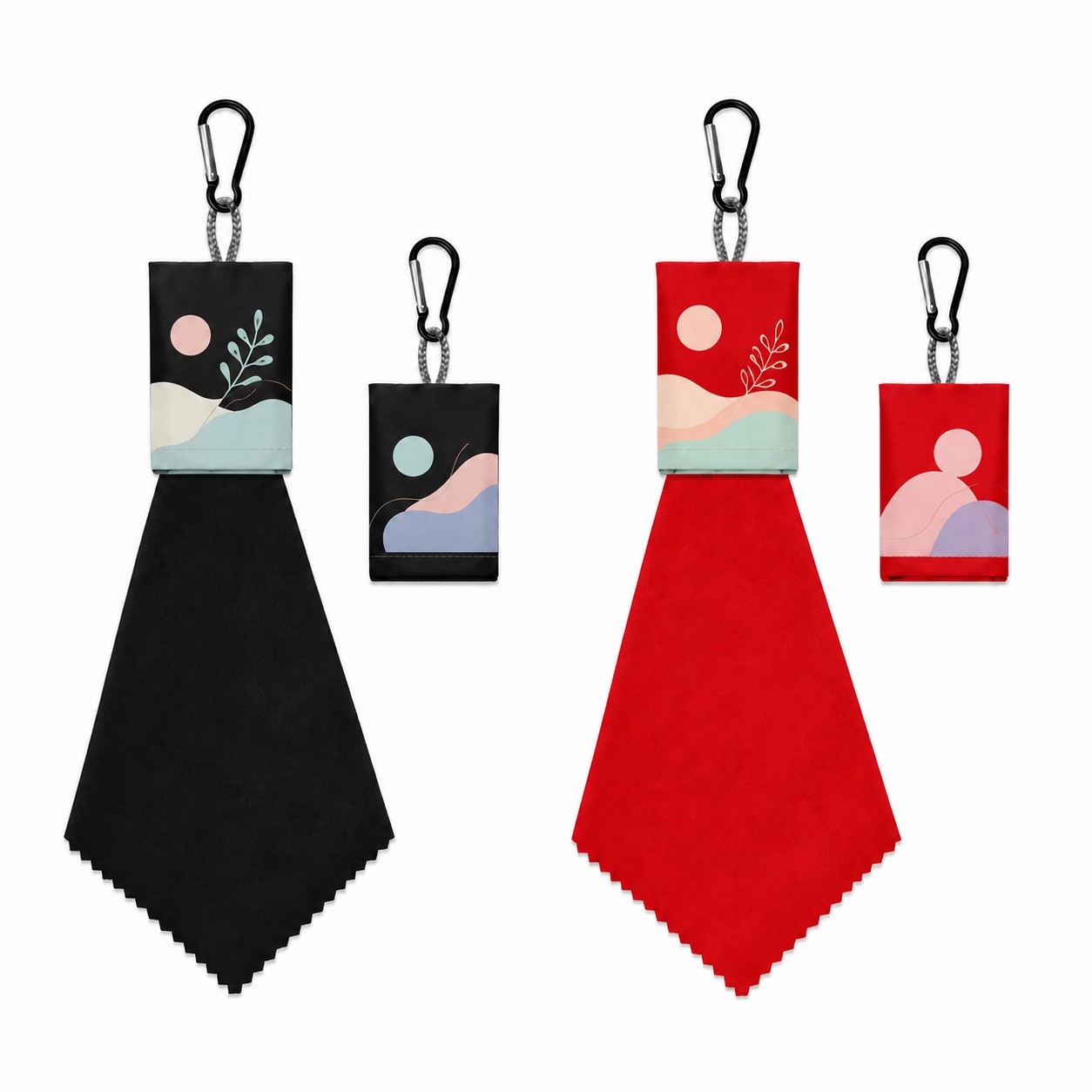Microfiber Eyeglass Cleaning Cloth Keychain Pouch