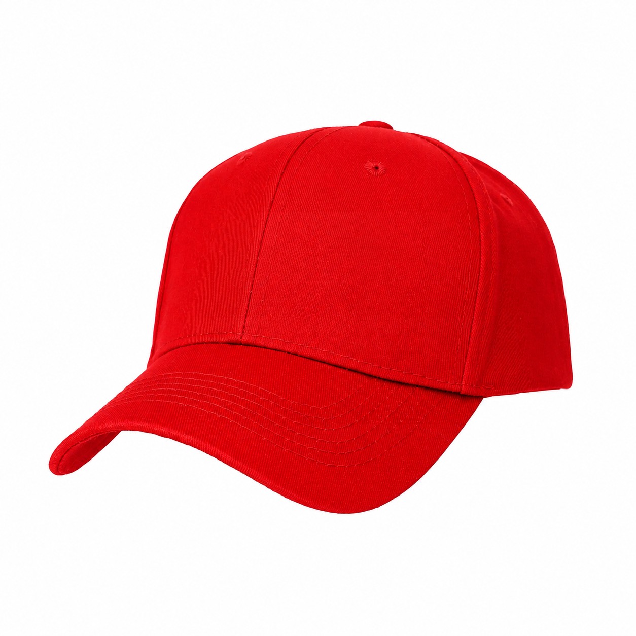 22.8-Inch Cotton Baseball Cap — Red